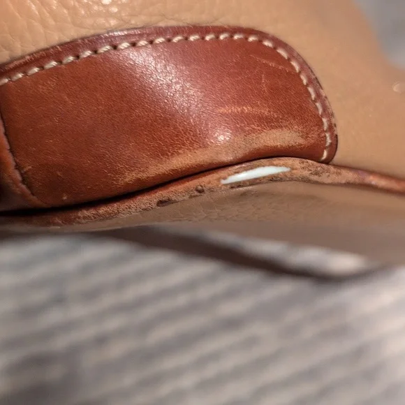 Dooney & Bourke Brown and Tan Leather Crossbody Bag - Picture 6 of 12